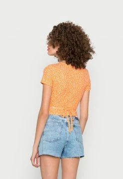 Hollister Co. SPACE DYE WRAP - T-Shirt Basic - Orange Floral | Damen -Hollister Co Verkäufe 2022 bd7ab943f53f404388653b2395e9c306