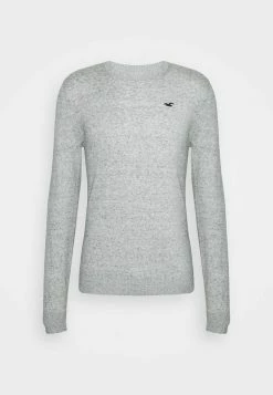 Hollister Co. CREW - Strickpullover - Light Grey | Herren -Hollister Co Verkäufe 2022 be79e61656464dcba5a054aa88f4c99a