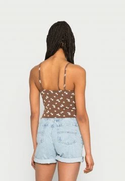 Hollister Co. BARE RUCHED BUST - Top - Brown | Damen -Hollister Co Verkäufe 2022 bed082a99ca54486b2f1db1a1d599283