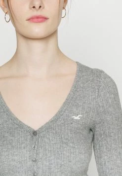 Hollister Co. ICON COZY HENLEY - Langarmshirt - Grey | Damen -Hollister Co Verkäufe 2022 bf0ceae8bfb44ba78f40a67057c61035