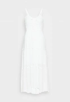 Hollister Co. BARE MIDI - Freizeitkleid - Solid White | Damen -Hollister Co Verkäufe 2022 bfd226360cf545b28cddc15b1c54087b