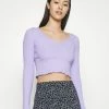 Hollister Co. NOTCH NECK - Langarmshirt - Purple | Damen -Hollister Co Verkäufe 2022 c17fe59e0df5444f8ca873e89cbc9313