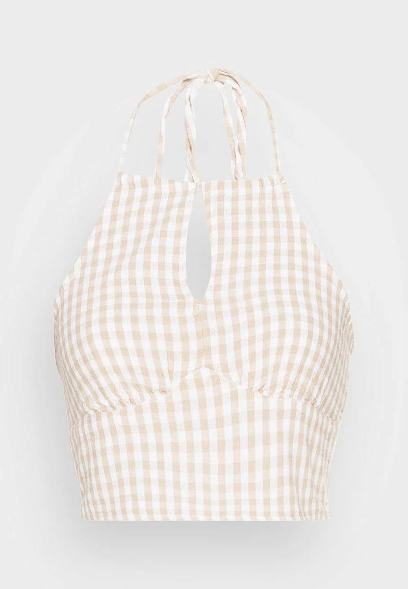 Hollister Co. BARE HALTER - Top - Tan Gingham | Damen 6 Hollister Co. BARE HALTER - Top - Tan Gingham | Damen – Bild 4