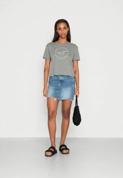Hollister Co. SPLICED TEE - T-Shirt Print - Grey | Damen -Hollister Co Verkäufe 2022 c30ce0652be74e0abedb9c610371fbf2
