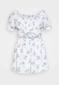 Hollister Co. ROMPER - Jumpsuit - White Floral | Damen -Hollister Co Verkäufe 2022 c348bc7cf6db4a2bb7cbea85d5ccf695