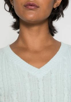 Hollister Co. ICON CABLE V NECK UPDATE - Strickpullover - Pale Blue | Damen -Hollister Co Verkäufe 2022 c4f643c08ac9452bb6f042abd347baaa