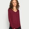 Hollister Co. EASY ICON VEE - Langarmshirt - Zinfandel | Damen -Hollister Co Verkäufe 2022 c519ab718f4048e693ccf378fb815953