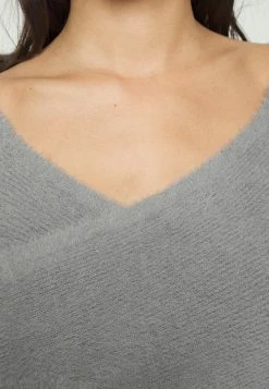 Hollister Co. COSZY WRAP SWEATER - Strickpullover - Grey | Damen -Hollister Co Verkäufe 2022 c6dedee61ec144bfa93e4efe2ec04033