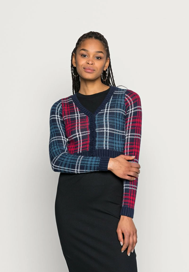 Hollister Co. CROP CARDI - Strickjacke - Dark Ground Plaid | Damen 3 Hollister Co. CROP CARDI - Strickjacke - Dark Ground Plaid | Damen
