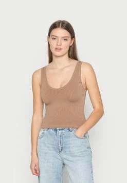 Hollister Co. BARE SEAMLESS V TANK - Top - Portabella | Damen
