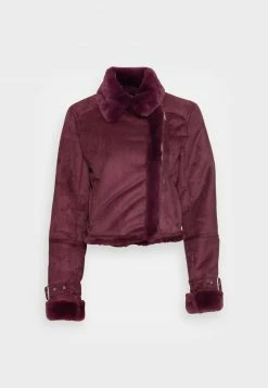 Hollister Co. CROPPED SHEARLING COZY BIKER - Kunstlederjacke - Wine Tasting | Damen -Hollister Co Verkäufe 2022 cc87031267c5413782765a23160331fb