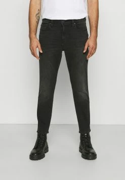 Hollister Co. CROP - Jeans Tapered Fit - Clean Washed Black | Herren