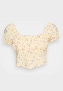 Hollister Co. CORSET - Bluse - Yellow/purple | Damen -Hollister Co Verkäufe 2022 cd95f121555c477e96cf1292826bb4c7