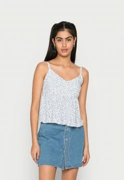 Hollister Co. BARE BABYDOLL - Top - White/marina | Herren