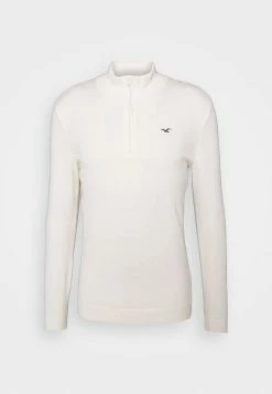 Hollister Co. QUARTER ZIP - Strickpullover - Cream | Herren