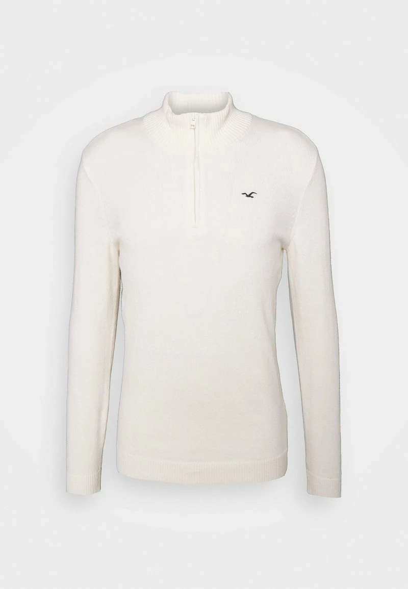 Hollister Co. QUARTER ZIP - Strickpullover - Cream | Herren 3 Hollister Co. QUARTER ZIP - Strickpullover - Cream | Herren