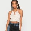 Hollister Co. BARE HALTER - Top - Tan Gingham | Damen -Hollister Co Verkäufe 2022 d133bb267afb41bd9b187c3cbcfb77c2