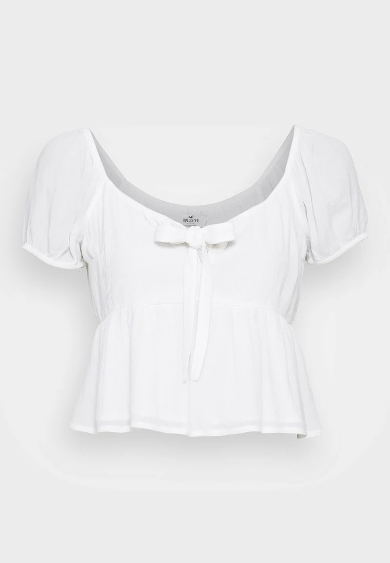 Hollister Co. TIE FRONT BABYDOLL - Bluse - White | Damen 6 Hollister Co. TIE FRONT BABYDOLL - Bluse - White | Damen – Bild 4