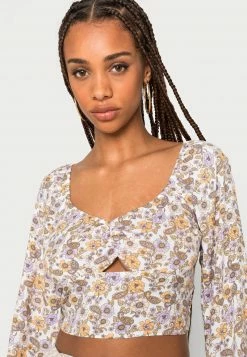 Hollister Co. MELROSE CUTOUT - Langarmshirt - White Retro | Damen -Hollister Co Verkäufe 2022 d50d052cbef54ba7a6ed24a9005a97b6