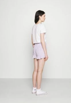 Hollister Co. CHAIN RUFFLE HEM - Shorts - Lavender Gingham | Damen -Hollister Co Verkäufe 2022 d87ef97724ca4d23af158f149f99a056