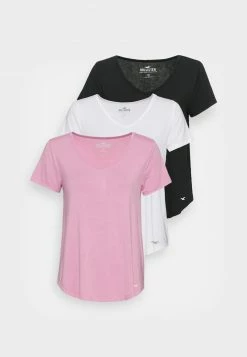 Hollister Co. EASY VEE 2 PACK - T-Shirt Basic - White/black/moonlight Mauve | Damen -Hollister Co Verkäufe 2022 d93d41b876d947d0be8bec5661d3911a