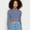 Hollister Co. CROP MOCK - Langarmshirt - Grisaille | Damen -Hollister Co Verkäufe 2022 d9aa27286783466593c320e40d3ac451