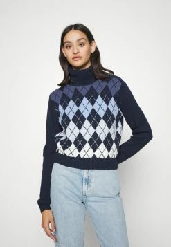 Hollister Co. COZY FABBA TURTLENECK - Strickpullover - Navy | Damen