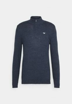 Hollister Co. QUARTER ZIP - Strickpullover - Navy | Herren -Hollister Co Verkäufe 2022 deee341a96d4425fbcca13de716ba065