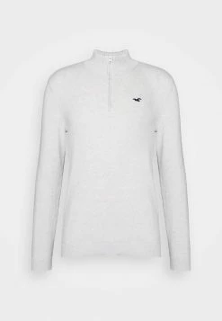 Hollister Co. QUARTER ZIP - Strickpullover - Light Grey | Herren -Hollister Co Verkäufe 2022 df102188fba04960affa6e28c20326f1