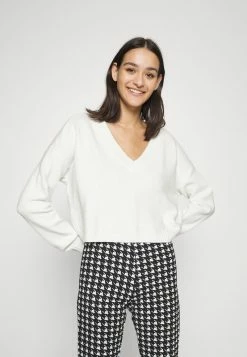 Hollister Co. FABBA V NECK - Strickpullover - White | Damen