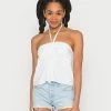 Hollister Co. BARE HALTER WOVEN - Top - Bright White | Damen -Hollister Co Verkäufe 2022 e1008fe4d55a4cbd836ae63cf7d50c38