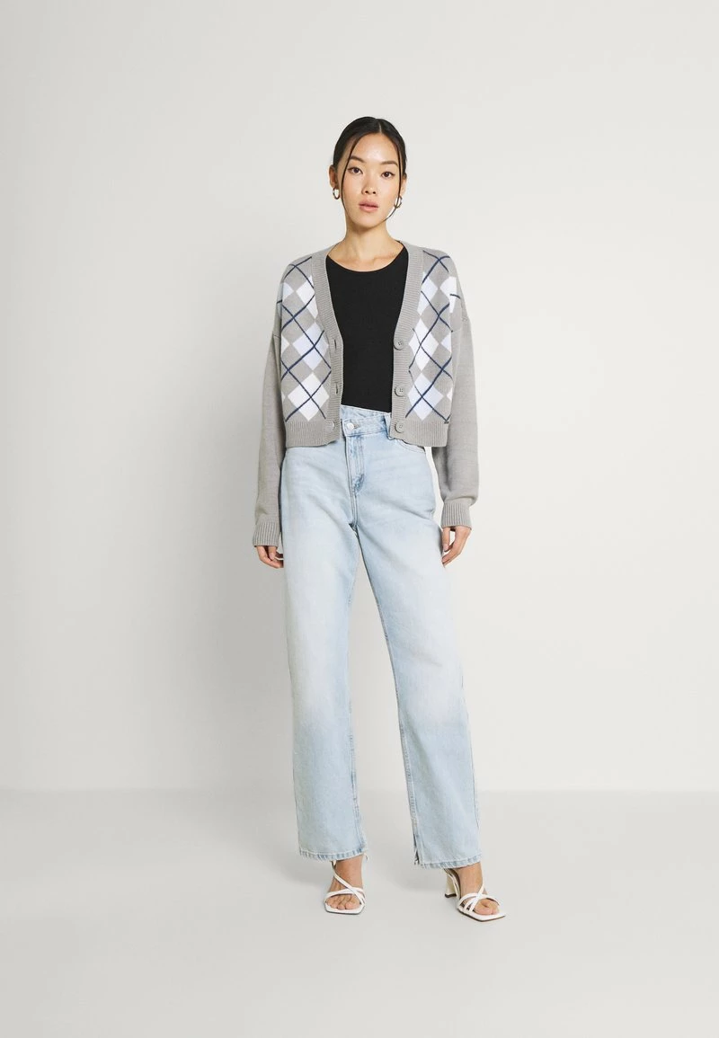 Hollister Co. EASY CROP CARDIGAN - Strickjacke - Grey | Damen 4 Hollister Co. EASY CROP CARDIGAN - Strickjacke - Grey | Damen – Bild 2