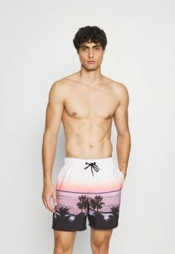 Hollister Co. SCENIC GUARD PALMS - Badeshorts - Pink/orange | Herren