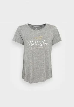 Hollister Co. EASY TEE - T-Shirt Print - Grey | Damen -Hollister Co Verkäufe 2022 e4a3f9eec54c4cf5bc3b52aa097f663d