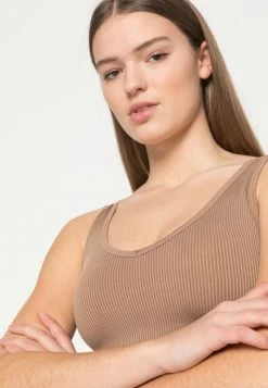 Hollister Co. BARE SEAMLESS V TANK - Top - Portabella | Damen -Hollister Co Verkäufe 2022 e4dacb374e9742d4abb73250a99bc56d