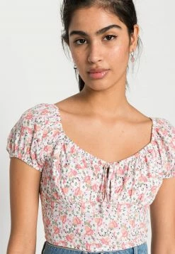 Hollister Co. RUCHED BUST - Bluse - Pink Multi | Damen -Hollister Co Verkäufe 2022 e6fb3ee61f764c6fa9ee0ffbc9ae3603