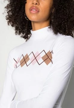 Hollister Co. CROP MOCK - Langarmshirt - White With Argle | Damen -Hollister Co Verkäufe 2022 e82b07e54ddc4649a0f595e4e3a0de21