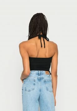 Hollister Co. DOUBLE SIDE CINCH HALTER - Top - Casual Black | Damen -Hollister Co Verkäufe 2022 e9c0691d62374cf9ae409f0e28a8302b
