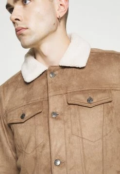 Hollister Co. LINED TRUCKER - Übergangsjacke - Suede Brown | Herren -Hollister Co Verkäufe 2022 e9e4a6b322e34489b5562b540e77a6c0