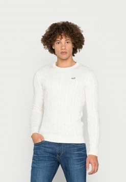 Hollister Co. CABLE - Strickpullover - Cream | Herren