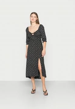 Hollister Co. WOVEN MIDI DRESS - Freizeitkleid - Black | Damen