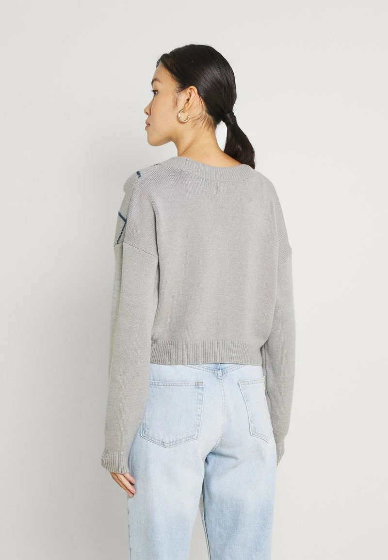 Hollister Co. EASY CROP CARDIGAN - Strickjacke - Grey | Damen 5 Hollister Co. EASY CROP CARDIGAN - Strickjacke - Grey | Damen – Bild 3