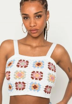 Hollister Co. STRAIGHT NECKLINE - Top - Granny Square Pattern | Damen -Hollister Co Verkäufe 2022 ec40a12889db4dea9a78b99b42350214