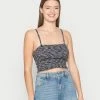 Hollister Co. BARE SPACEDYE CAMI - Top - Black Space Dye | Damen -Hollister Co Verkäufe 2022 ef845ac24f624ca983a93a32a15fe67f