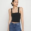 Hollister Co. RUFFLE STRAP CAMI - Top - Black | Damen -Hollister Co Verkäufe 2022 ef8a24ad97364e319e9b5aae14ddd80f
