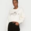 Hollister Co. CYBER DROP CREW - Sweatshirt - Antique White | Damen -Hollister Co Verkäufe 2022 eff484eb8bb945cbbb82a6dd6bcab645