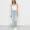 Hollister Co. 3 PACK - Top - White Ground Blue/griaille/white | Damen