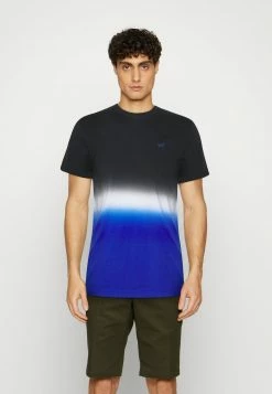 Hollister Co. CREW OMBRE - T-Shirt Print - Blue/white/black | Herren