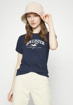 Hollister Co. T-Shirt Print - Navy | Damen -Hollister Co Verkäufe 2022 f18d8c43134c4f79a7d5d3cc8aeb14e2