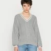 Hollister Co. OVERSIZED SWEATER - Strickpullover - Grey | Damen -Hollister Co Verkäufe 2022 f699afa7e8734f18b89e4c0401eb1e45